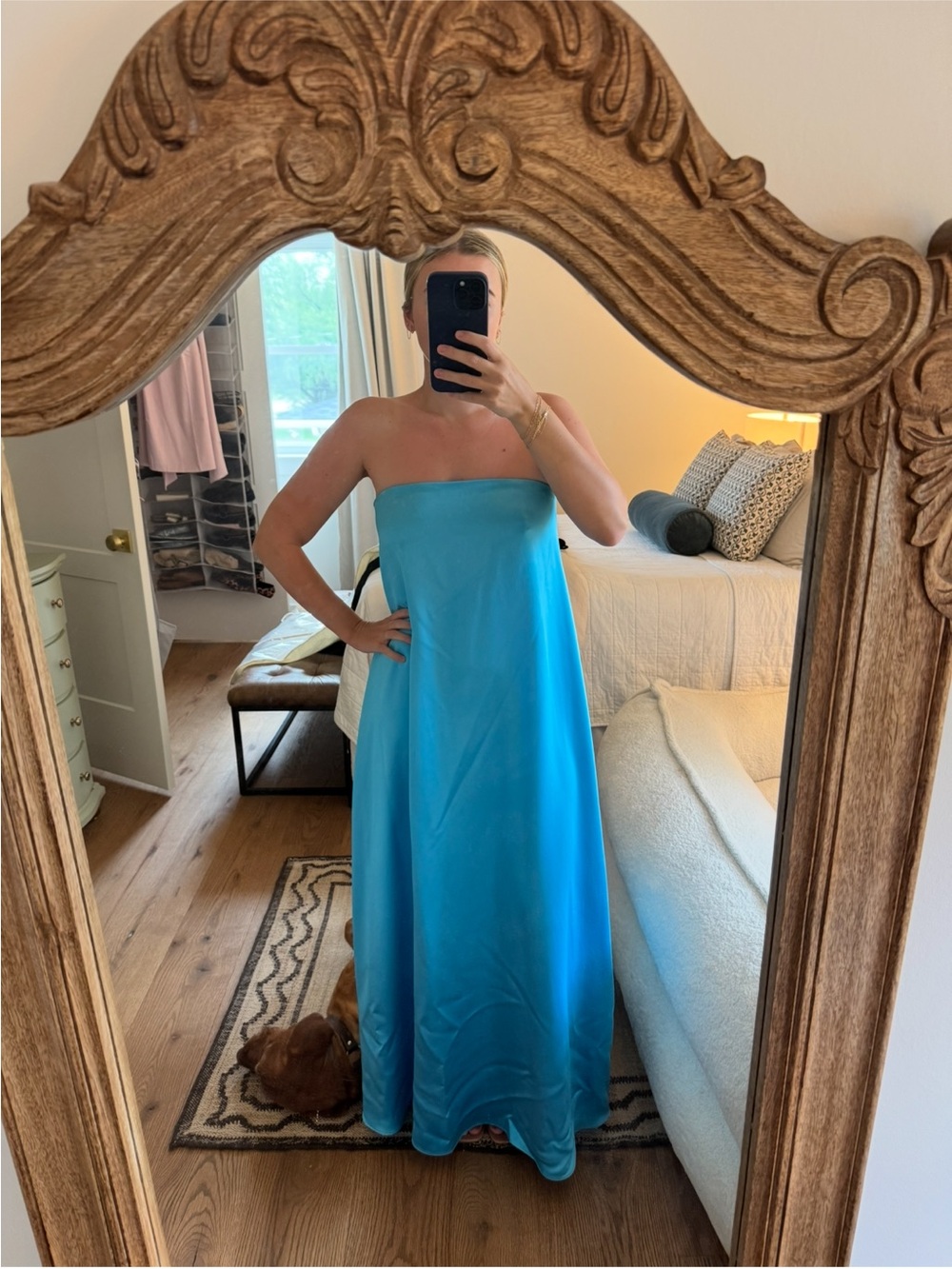 Antonio Melani Strapless Blue Dress - Picture 2 of 3